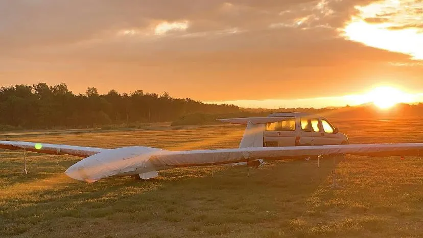 Die ASW22BLE abends nach dem Flug