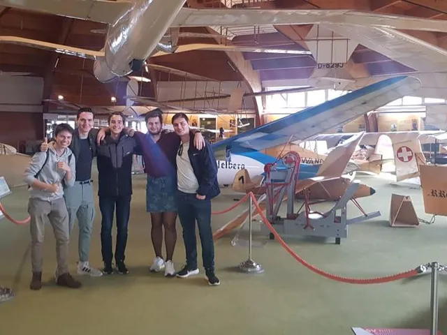 Bamberger Flugjugend im Museum auf der Wasserkuppe