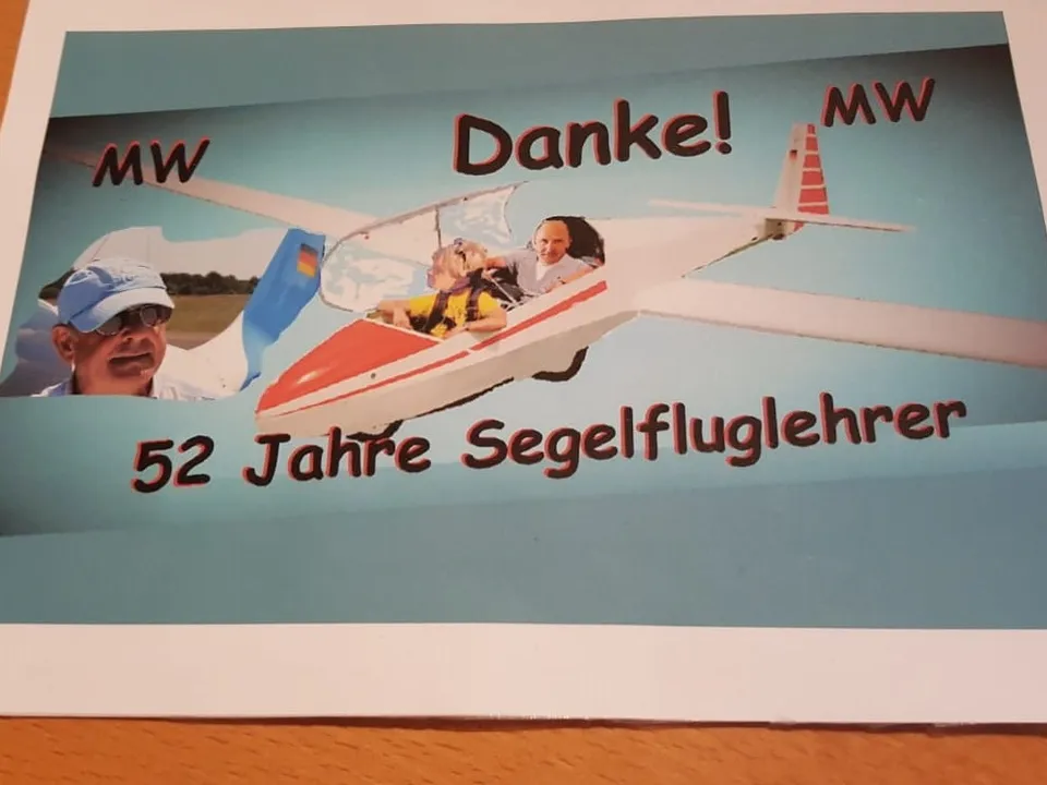 Danke, dass du 52 Jahre lang Segelfluglehrer warst