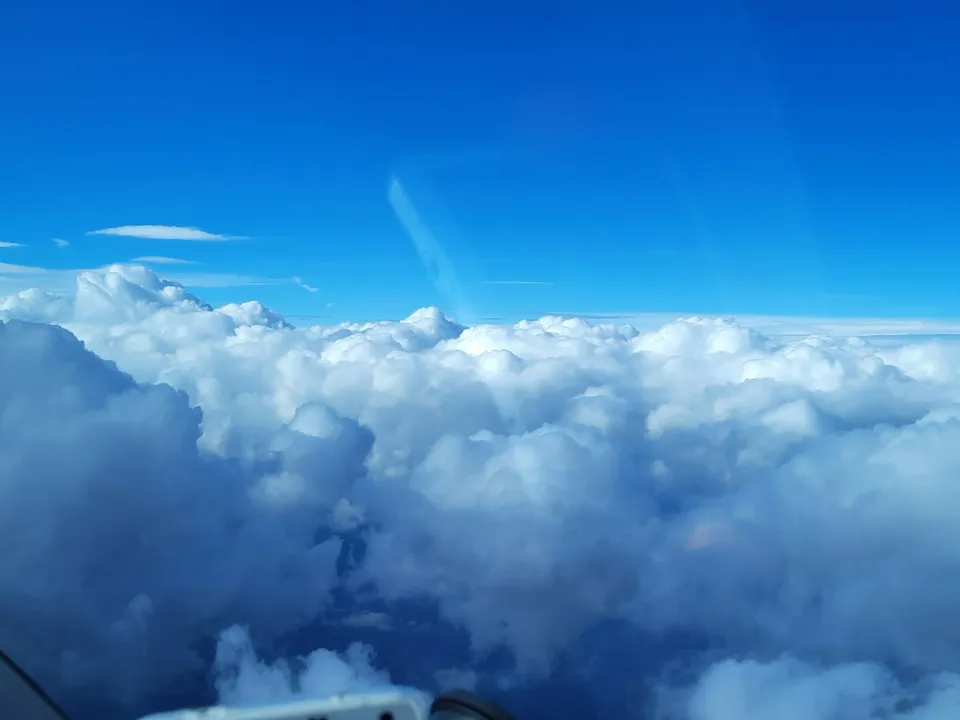 Die Aussicht auf FL 185: Unbeschreiblich!