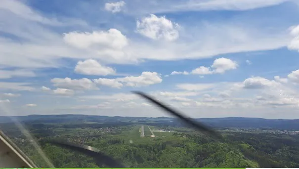 Anflug auf Runway 11 Karlsbad