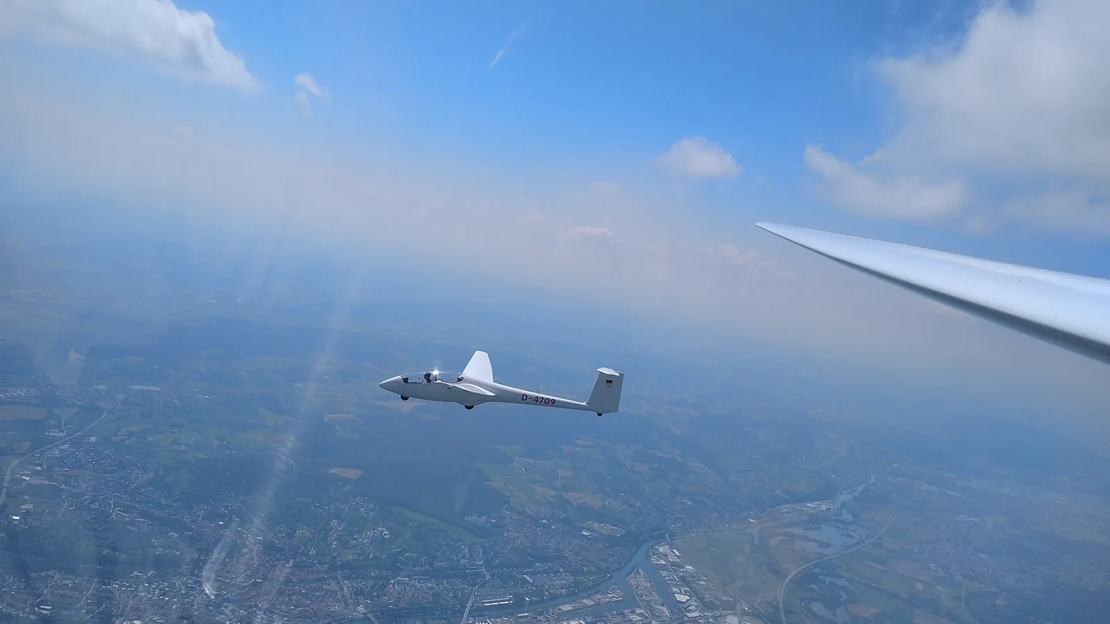 Teamflug über Bamberg