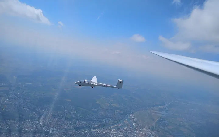Teamflug über Bamberg